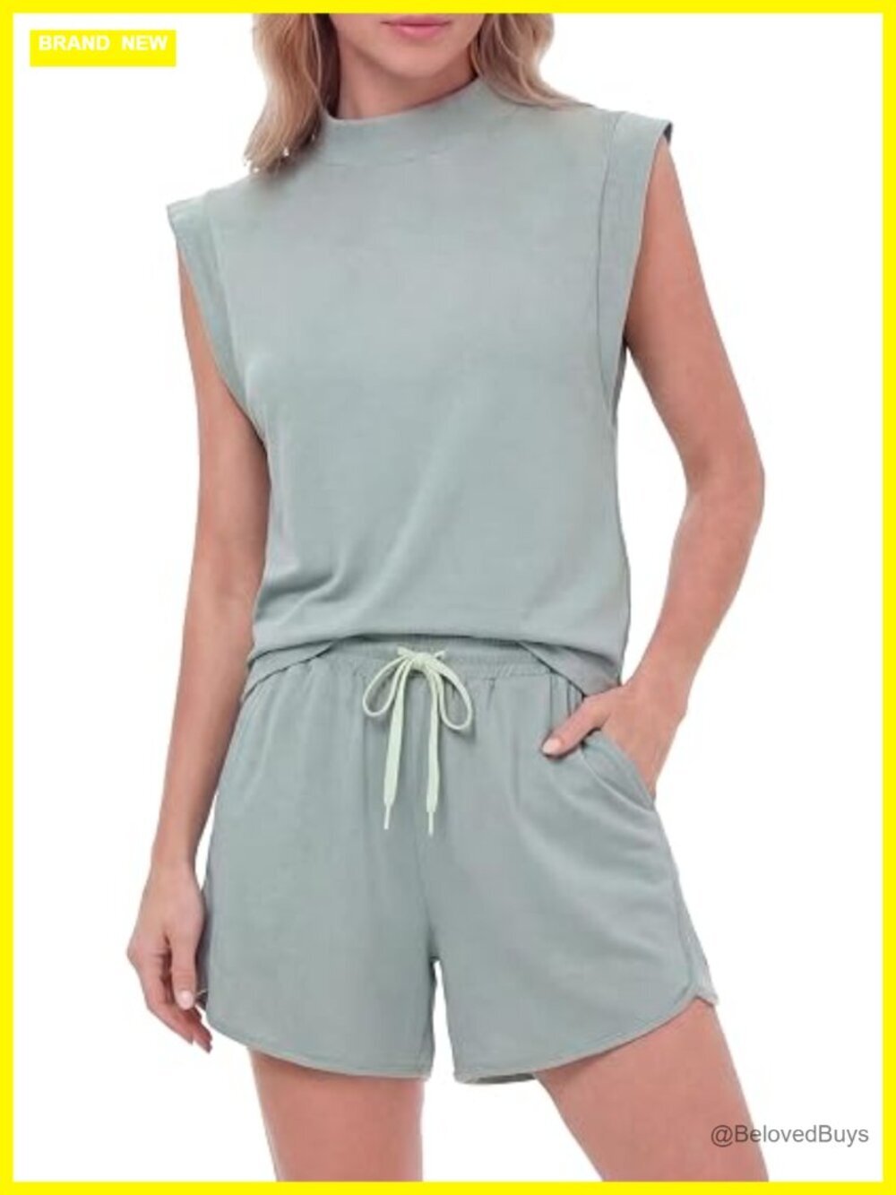 Ultra-Soft Oversized Lounge Set Women 2 Piece Tunic Top Shorts Casual Travel